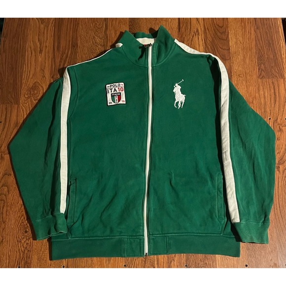 Polo Ralph Lauren Vintage Mens Italy 2010 Big Pony Track Jacket 2XB Big & Tall